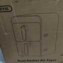 Air Fryer - Dual Basket Air Fryers, 11.6QT Double Airfryer, 2 Stacked Rack, Large Family Size, Touchscreen Controls, 6-in-1 Presets, Roast, Sync & Match Functions, Dishwasher-Safe Parts