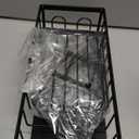 Sinnsally Kitchen Sponge Holder,Sink Caddy Organizer with Brush Holder,Stainless Steel Sink Box Dish Scrubber Holder with Self Drain Tray,Soap Dispenser Storage Accessories for Kitchen Counter(Black)