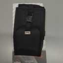 Reiko Vertical Rugged Pouch with Buckle Clip in Black (6.1X3.2X0.7 Inches)