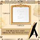 Bucherry Elegant Wedding Cards & Gifts Sign Rustic Resin Photo Frame Mirror with Stand Vintage Reception Decoration for Wedding Bridal Shower Engagement 7.3" x 7.5"