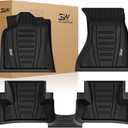 3W Floor Mats Fit for 2009-2017 Audi Q5/2013-2017 Audi SQ5, Custom Fit TPE All Weather Floor Liner Q5 1st and 2nd Row Full Set Car Mats Q5 Accessories