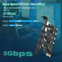 USB PCIE Card 5-Port (3X USB C,2X Type A) PCI Express Expansion Card Desktop PC Internal hub for Windows 10/8/7 and MAC OS 10.8.2 Above