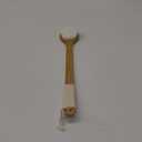 Back Scrubber for Shower 17.32'', Soft Bristles Bamboo Shower Brush for Men Women, Long Curved Handle Bath Brush for Exfoliating, Smooth Skin & Back Scrubbing Gift for Older