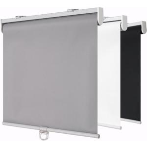 SHADEMOON Cordless Blackout Window Roller Shades, Pull Down Spring System Indoor Blinds, Room Darkening Waterproof UV Blocking Thermal Insulated Fabric for Home Office (Grey, Width 73", Height 72")