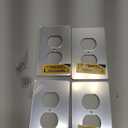 4 Pcs Mirrored Switch Light Cover Wall Plate Decorative Outlet Covers For Electrical Outlets Wall Outlet Cover (Silver Mirrored 17)