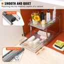 VEVOR Pull Out Cabinet Organizer, 14" Wx21.2 Dx15.2 H Heavy 2 Tier Duty Slide Out Pantry Shelves, Chrome-Plated Steel Roll Out Drawer for Under Sink, 15.5" Wx22.5 Dx19 H Install Size for Cabinet