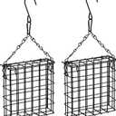 2Pcs Suet Bird Feeders, Outdoor Garden Cages for Outside Hanging, Single Suet Cake, One Suet Capacity