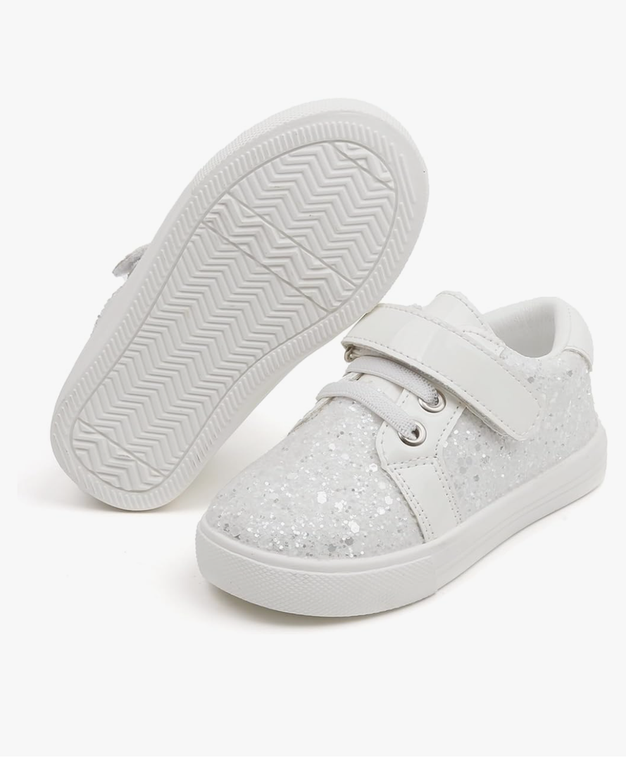 Felix & Flora Toddler/Little Kid Girls Running Shoes Sports Sneakers Princess Casual Glitter Shoes, Size 16,1 cm