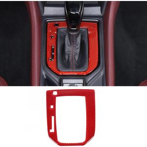 PIUGILH Car Center Gear Box Shift Knob Panel Cover Compatible with Subaru Forester 2024 Accessories(Red)