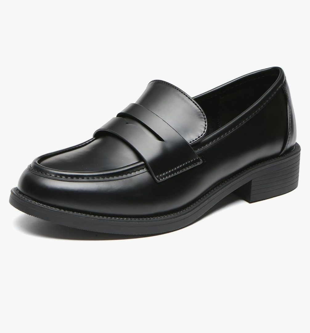 Bernal Loafers for Women Chunky Platform Penny Loafers Fashion Slip On School Shoes Work Shoes with Buckle Size 6 1/2