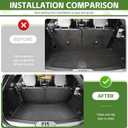 Cargo Liners for 2020-2025 2026 Ford Explorer 6&7 Passenger Trunk Mat with Seat Back Cover Accessories, All Weather Rear Cargo Mat Backrest Protector