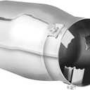 Exhaust Tip, 2-2.75 inch inlet adjustable, Fit 2''/2.25''/2.5''/2.75'' Outer diameter Tailpipe, 4''Outlet 7.5''Long Muffler Tip, Chrome Stainless Steel Tail Tip