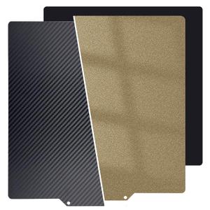 Upgraded 410x410mm for Kobra Max Build Plate PEI Sheet,Smooth/Textured PET+PEI, Spring Steel Heated Bed with Magnetic Base for Voron 400,Anycubi Kobra Max,Chiron, CR-10 S4,CR-6 Max 3D Printer.