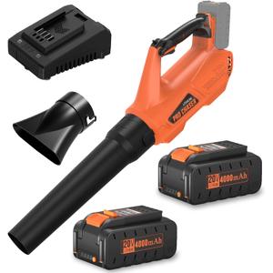Pro Chaser Battery Powered Cordless Blower - 380 CFM with 2 X 4.0Ah 20V Batteries & Fast Charger, Lightweight Electric Leaf Blowers, 2 Variable Speed, Ideal for Yard, Patio & Sidewalk