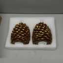 Homemory 2 Pcs LED Pine Cone Candles, Flameless Candles with 6H Timer, Battery Operated Flickering Candle, Real Wax Pinecone Candles for Christmas Indoor Decoration, Brown(D4.3 x H6 Inch)