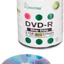 Smart Buy 100 Pack DVD-r 4.7gb 16x Shiny Silver Blank Data Video Movie Recordable Media Disc, 100 Disc 100pk
