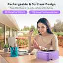 Meremit 108W UV Gel Nail Lamp, Rechargeable UV Nail Light with Auto Sensor for Gel Polish, Portable Nail Dryer Built-in 4 Timer Mode and Touch Display for Home & Salon Use