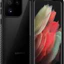 Lanhiem for Samsung Galaxy S21 Ultra Case, IP68 Waterproof Dustproof, Built-in Screen Protector, Rugged Full Body Shockproof Protective Phone Cover for Galaxy S21 Ultra 5G 6.8 Inch, Black