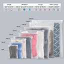 12x14 Inch Frosted Zipper Poly Bags for Clothing 50Pcs No Vent Holes | Plastic Packaging Bags for Small Businesses or Travel Storage,Frosted Clear Bags for Shirts Dress Sweater