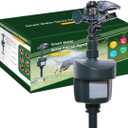 [2025 Upgraded] Yardeen Motion Sensor Sprinkler with Adjustable Head, Water Spray for Lawn and Garden. Day and Night Mode can be Selected (Green-1)