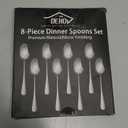 Dinner Spoon Set,8-Piece 7.3 Inch Soup Spoons,Premium Food Grade Stainless Steel Table Spoon,Durable Metal Tablespoon,Dishwasher Safe Silverware Spoons