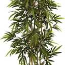 Nearly Natural 6ft Artificial Bamboo Tree for Indoor Home Dcor, Fake Bamboo Floor Plant with Natural Trunks and Over 1,000 Realistic Leaves in Black Nursery Planter