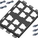 VELCKING for Milwaukee Packout Mounting Plate, Metal Storage Base, Wall and Floor Compatible Toolbox Mount (BLACK, 1-Full Plate)