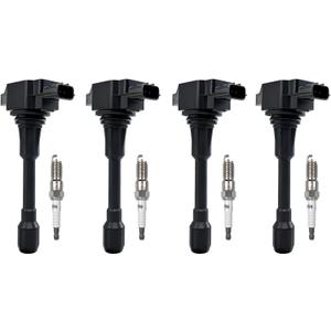 Set of 4 UF549 Ignition Coils & 9029 Iridium Spark Plug Compatible with 2007-2019 Nissan Altima Versa Sentra Rogue Cube NV200 Pathfinder Infiniti FX50 M56 QX60 QX70 C169, DILKA6RA11