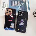 2 x Yonds Queen for iPhone 16 Pro Cute Case, Cool Cartoon Astronaut Space Planet Moon Design Stylish Bumper Cover Soft TPU Protective Anti-Slip Shockproof Fashion Case(iPhone 16 Pro, Music)