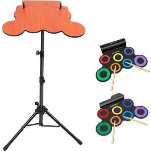 ROCKSOCKI Drum Pad Stand Adjustable for 7 Pad Roll-up Electronic Drum Set (Stand Only)