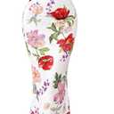 PRETTYGARDEN Womens Strapless Maxi Dress 2026 Summer Floral Bodycon Sleeveless Tube Back Slit Wedding Guest Cocktail Dresses (L)