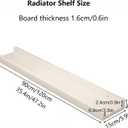 Wooden Radiator Shelf 47in Wall Mounted Floating Radiator Cover, 47x6in/120x15cm