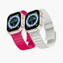 Magnetic Band Compatible with Apple Watch Ultra 3/ 2/Ultra Band for Men Women 49mm 46mm 45mm 44mm 42mm, Silicone Sport Waterproof Loop Strap Magnet Link for iWatch Series 11 10 SE 9 8 7 6 5 4 3 2 1(2 PACK)