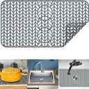 Sink Protectors for Kitchen Sink 12" 13" 16" 18" 19" 24" 26" 28" 29" Silicone Sink mat| Silicone Kitchen Sink Mat Grid for Bottom of Farmhouse Stainless Steel(29.5"X15"Gray)