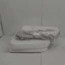 AAAAAcessories D-Shaped Chair Cushions, 2" Thick Dining Chair Pads with Ties and Removable, Machine-Washable Cover, 17" x 16", Set of 4, Natural Linen