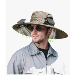 Solar Powered Fan Hat for Men Women Wide Brim Hat with 2 Fans UPF 50+ Outdoor Fishing Beach Sun Hat Solar Powered Fan Hat for Men Women Wide Brim Hat with 2 Fans UPF 50+ Outdoor Fishing Beach Sun Hat