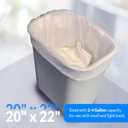 Reli. 2-4 Gallon Trash Bags | 2000 Bags | Clear | Bathroom | Strong | Garbage