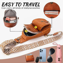 KlaOYer Sling Leather Bags For Women Crossbody Small Fanny Pack Purses Chest Bags With Guitar Strap For Gril Lady