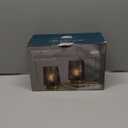 Battery Operated Lamp with Timer, Set of 2 Small Cozy Table Lamp Decorative Ambient Glass Lamp for Bedside & Home Decor, Aesthetic Cordless Battery Powered Accent Lamp for Living Room Shelf, Amber