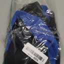 VFSHOW Women's Pleated Crew Neck Front Split Work Business Office Party Bodycon Pencil Sheath Dress (Large, Black and Blue)