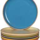 MORA Ceramic Artisan Matte Plates Set, 7.8 in - Set of 6 - The Dessert, Salad, Appetizer, Small Dinner etc Plate. Microwave, Oven, and Dishwasher Safe, Scratch Resistant. Kitchen Porcelain Dish