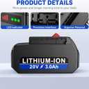 ARyee Compatible with Dremel 20v Max Battery 3.0Ah, Replacement Rechargeable B20V20 Lithium-ion Battery, Compatibility for US20V Ultra-Saw and The MM20V Oscillating Tool