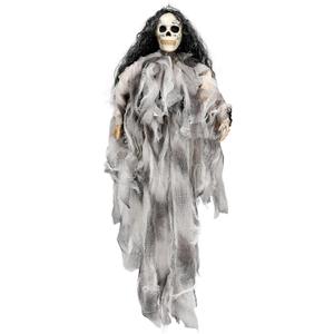 30" Flying Ghost Skeleton Hanging Halloween Decorations, Outdoor Gothic Witch Decor for Party, Outside Indoor Yard Garden Porch Haunted House Supplies