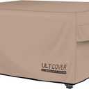 ULTCOVER Rectangular Gas Fire Pit Table Cover 43x22 inch Waterproof Heavy Duty Firepit Cover (Brown)
