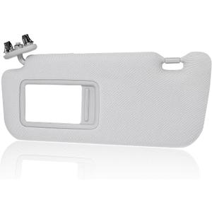 Grey Left Driver Side Sun Visor with Mirror Fit for Toyota Corolla 2008 2009 2010 2011 2012 2013 Replace # 74320-02711-E0 7432002711E0