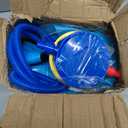 Fitvids Exercise Ball for Fitness, Yoga, Pilates with Quick Pump, Anti-Burst Slip Resistant Balance Ball (27-30in (68-75cm), XL, Blue)