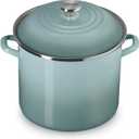Le Creuset Enamel on Steel Traditional Stockpot, 12 qt., Sea Salt with Stainless Steel Knob, 12 Quarts