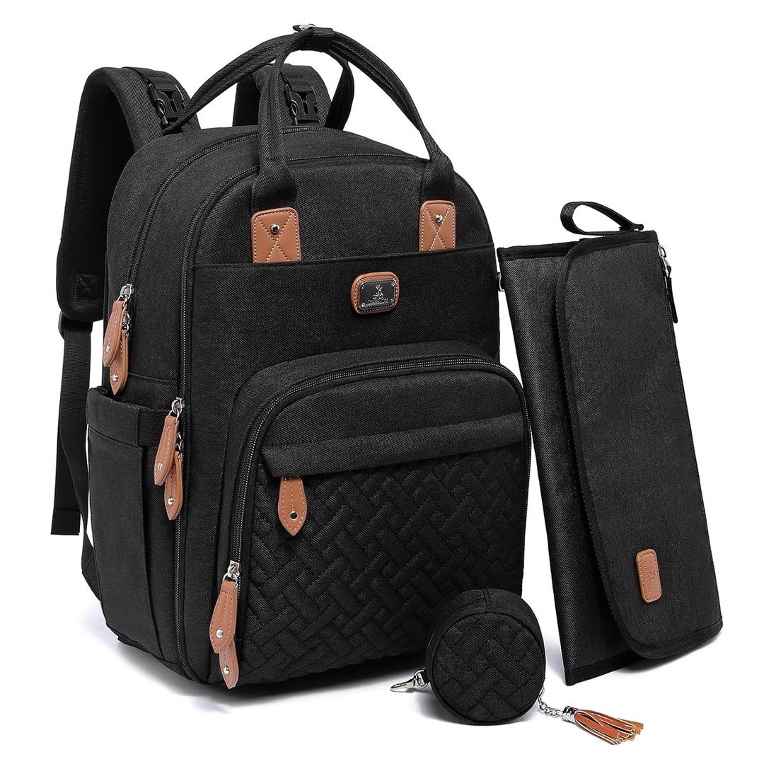 Dikaslon Diaper Bag Backpack with Portable Changing Pad,Baby Essentials
Waterproof Large Baby Bags Travel Baby Diaper Bags for Boys Girls Moms Dads, Baby Shower Gifts Newborn Essentials Must Haves