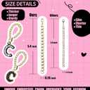 Straw Covers for Stanley Cup Accessories: Black Decorations for Stanley 30 oz & 40 oz Tumbler with Handle, Bling Letter Charms and Flower Silicone Straw Cap Topper, Trendy Stuff for Teen Girls & Women