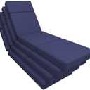 4 Pcs Chaise Lounge Cushions Outdoor, 72 x 21 x 4 Inch Lounge Chair Cushions for Outdoor Furniture - Waterproof Lounge Patio Replacement Cushion, 4In Fade-Resistant ThickPatio Chaise Lounge Cushion